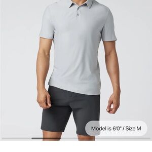 Vuori Men's Gray Polo Shirt